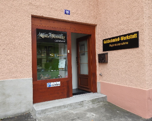 Eingang Atelier Feinschliff 